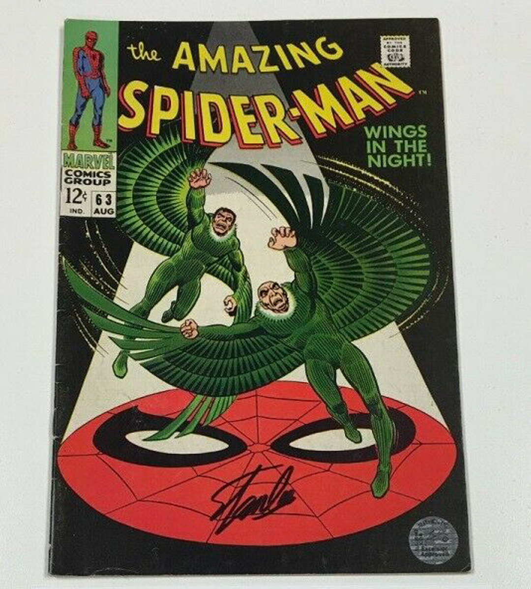 Stan Lee Signed 1968 "The Amazing Spider-Man" Issue #63 Marvel Comic Book (Lee COA) at PristineAuction.com Stan Lee Signed 1968 "The Amazing Spider-Man" Issue #63 Marvel Comic Book (Lee COA) at PristineAuction.com