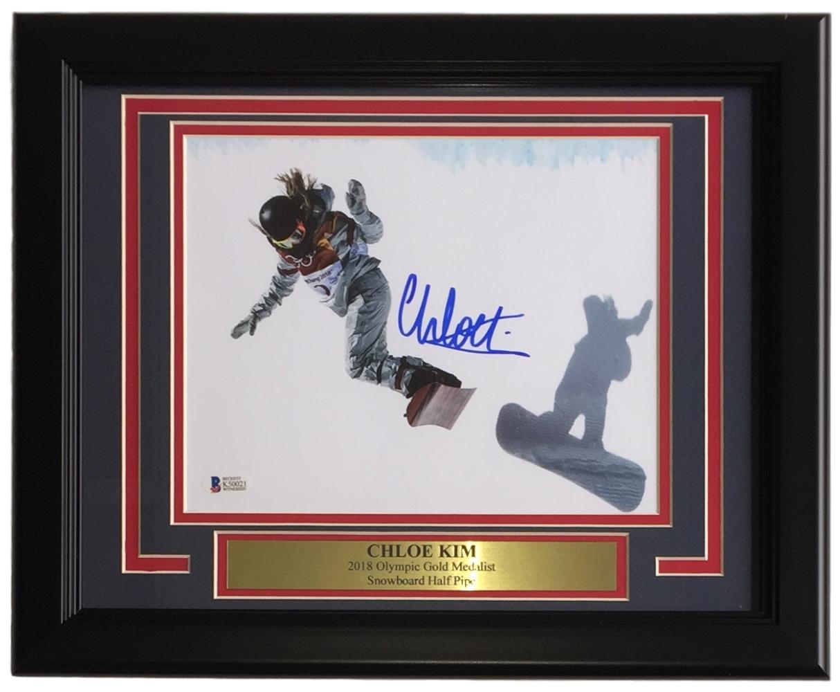 Chloe Kim Signed Team USA 11x14 Custom Framed Photo Display (Beckett COA) at PristineAuction.com Chloe Kim Signed Team USA 11x14 Custom Framed Photo Display (Beckett COA) at PristineAuction.com