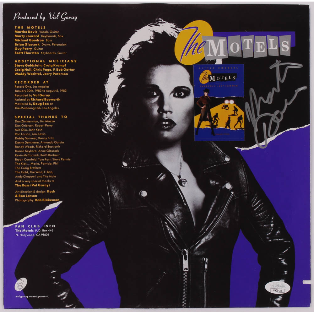 Martha Davis Signed The Motels "Little Robbers" Vinyl Record Album (JSA
