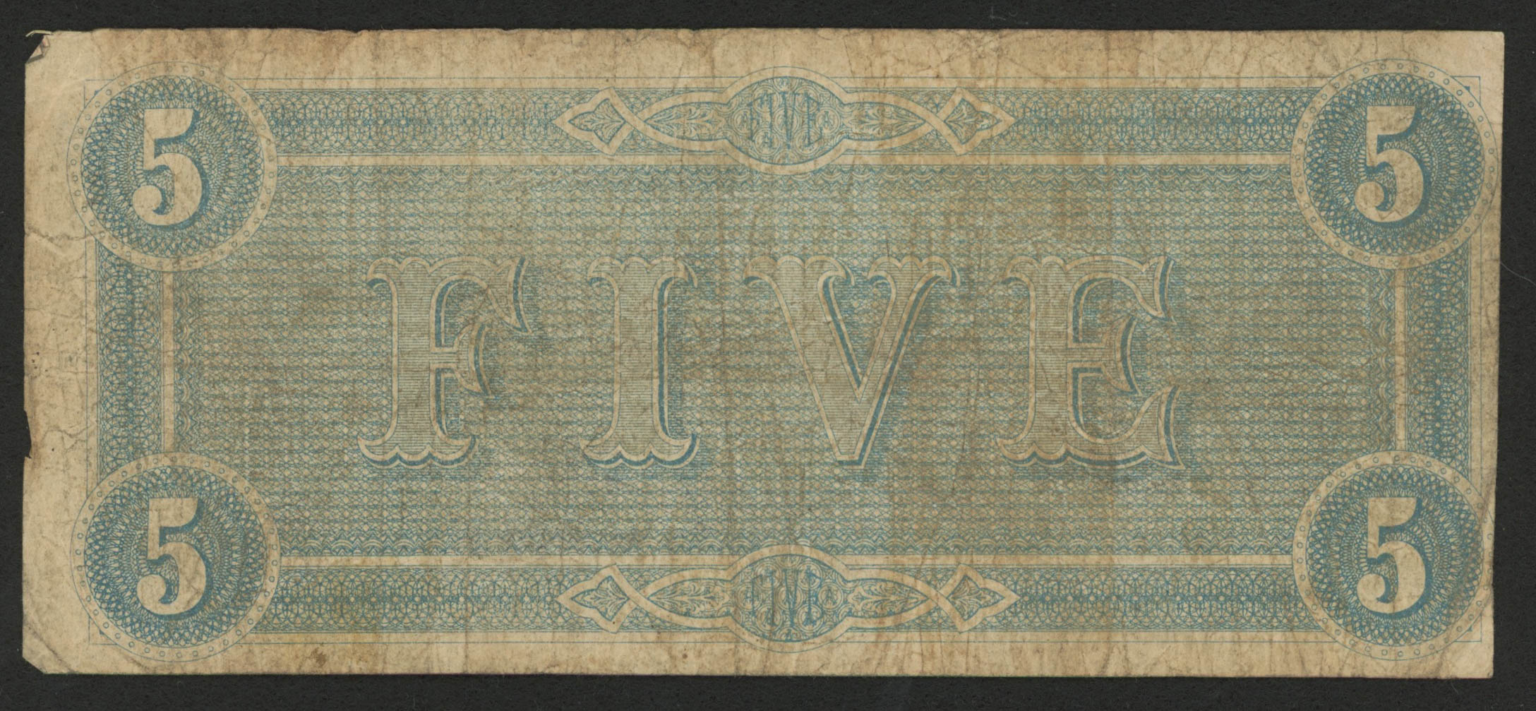 1864 $5 Five Dollars Confederate States of America Richmond CSA Bank Note Bill at PristineAuction.com 1864 $5 Five Dollars Confederate States of America Richmond CSA Bank Note Bill at PristineAuction.com