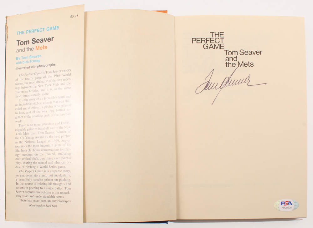 Tom Seaver Signed "The Perfect Game: Tom Seaver and the Mets" Hard-Cover Book (PSA COA) at PristineAuction.com Tom Seaver Signed "The Perfect Game: Tom Seaver and the Mets" Hard-Cover Book (PSA COA) at PristineAuction.com