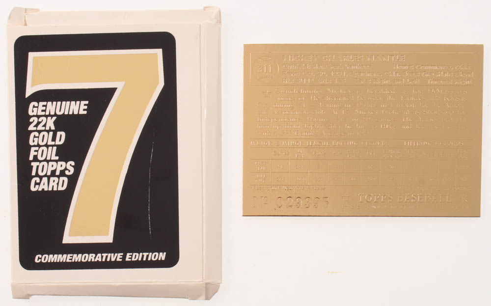 Vintage 1952 Topps Mickey Mantle 23 KT Gold Rookie Card at PristineAuction.com Vintage 1952 Topps Mickey Mantle 23 KT Gold Rookie Card at PristineAuction.com