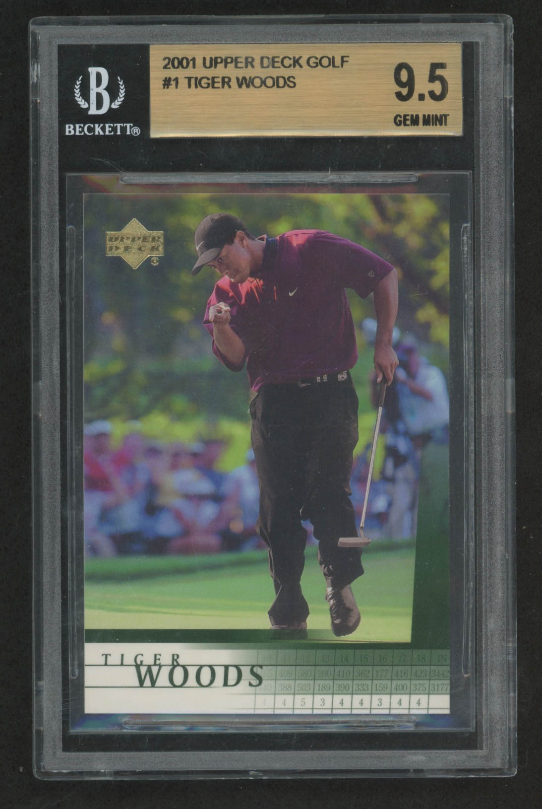 Tiger Woods 2001 Upper Deck #1 RC (BGS 9.5) at PristineAuction.com Tiger Woods 2001 Upper Deck #1 RC (BGS 9.5) at PristineAuction.com
