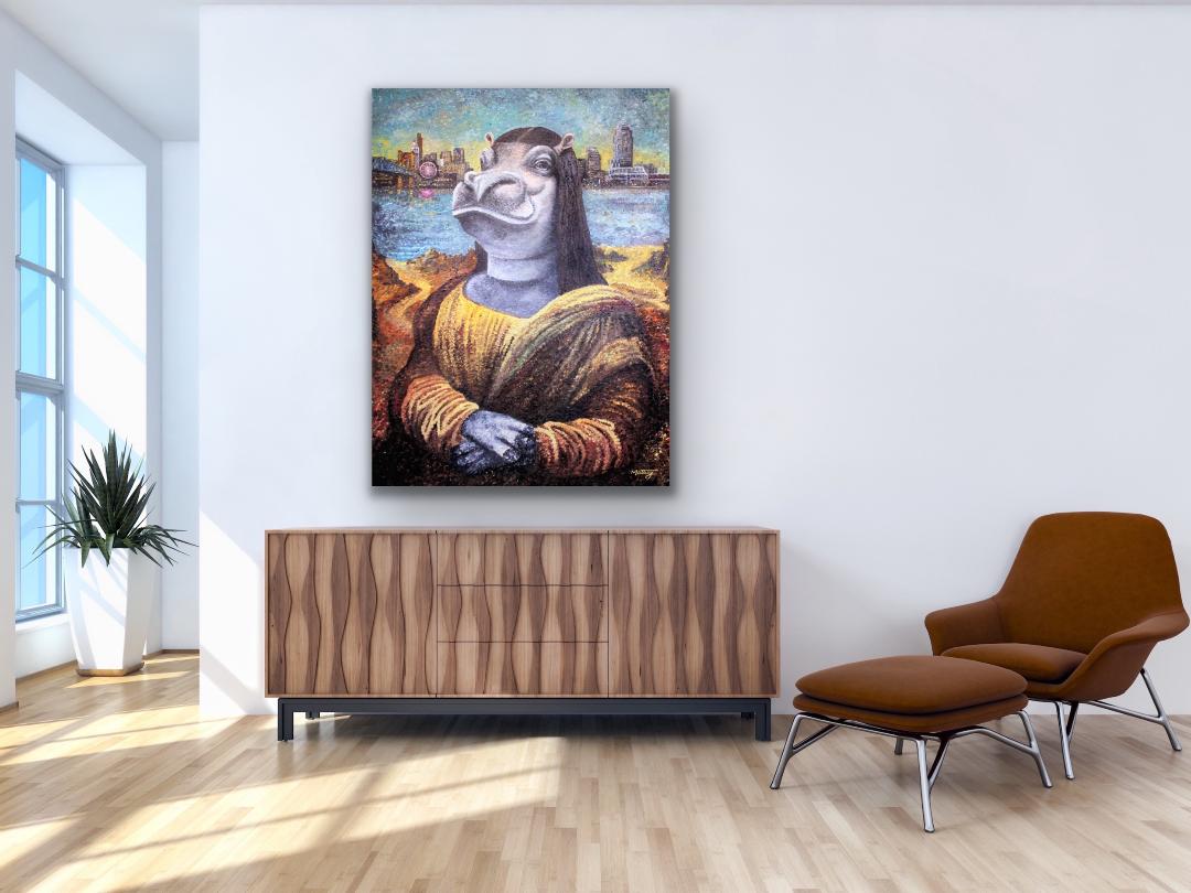 Greg Matsey Signed "Fiona Lisa" 36x48x1 Mixed Media Giclee on Canvas at PristineAuction.com Greg Matsey Signed "Fiona Lisa" 36x48x1 Mixed Media Giclee on Canvas at PristineAuction.com