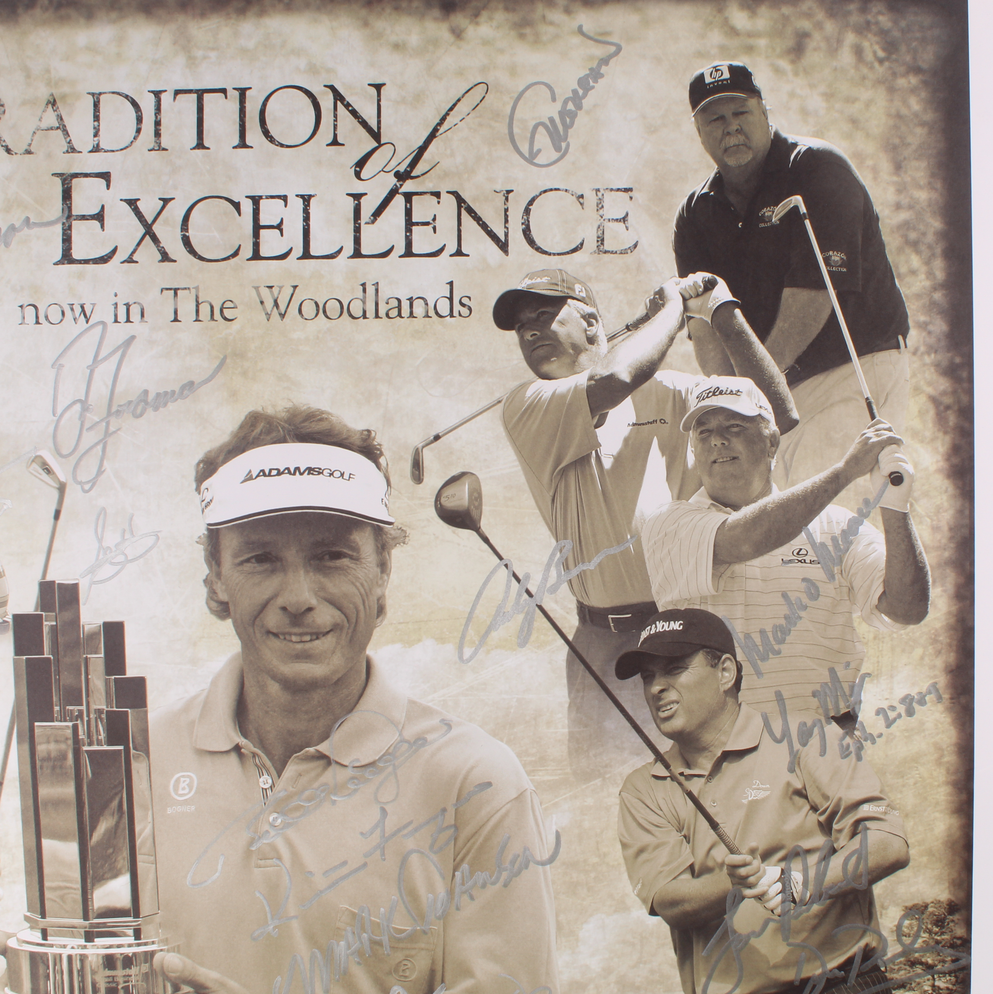 The Woodlands Country Club Tournament 24x36 Poster on Foam Board Signed by (80) with Ben Crenshaw, Scott Simpson, Jim Thorpe, Fuzzy Zoeller (JSA ALOA) at PristineAuction.com The Woodlands Country Club Tournament 24x36 Poster on Foam Board Signed by (80) with Ben Crenshaw, Scott Simpson, Jim Thorpe, Fuzzy Zoeller (JSA ALOA) at PristineAuction.com