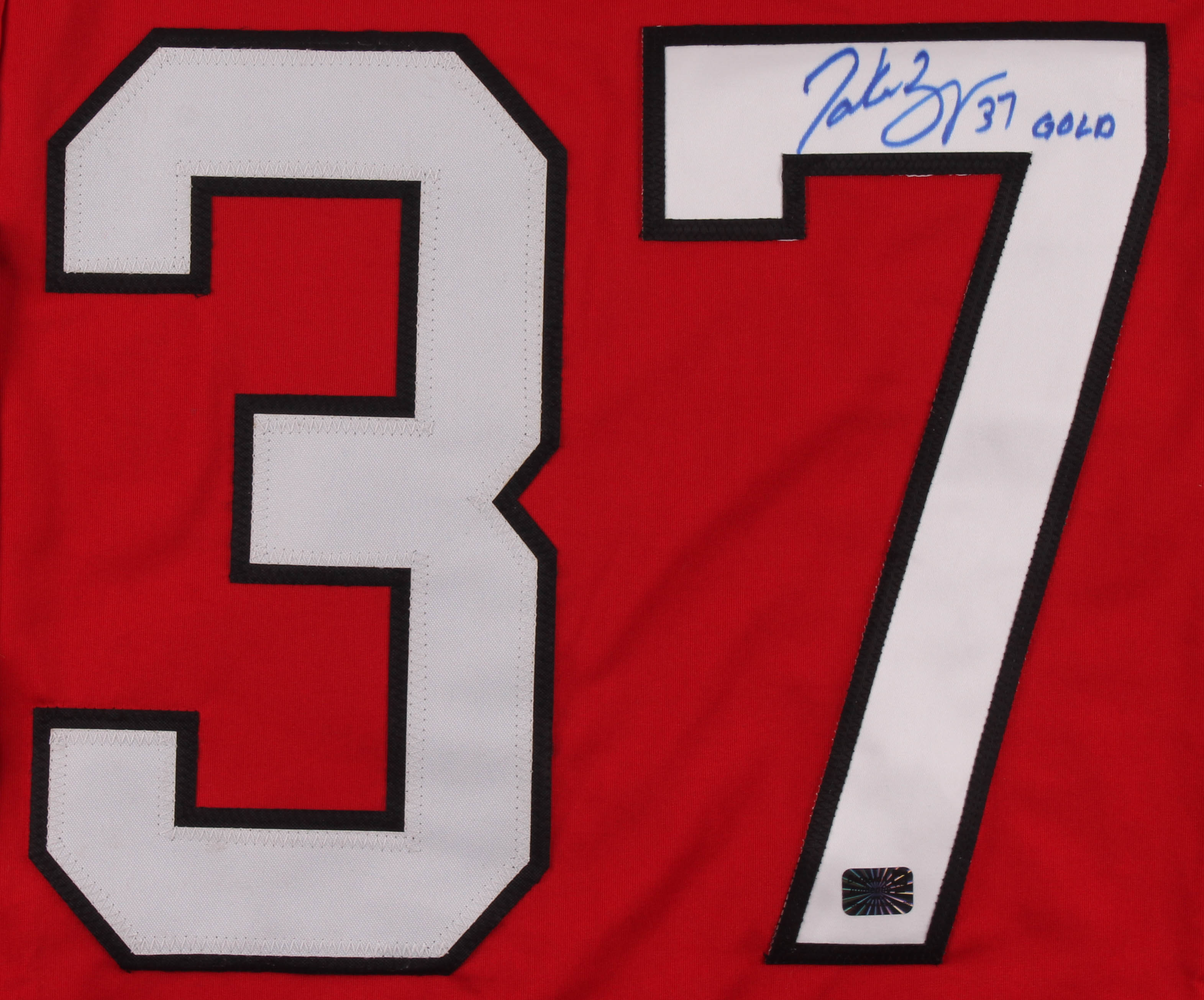 Patrice Bergeron Signed Jersey Inscribed "Gold" (Bergeron COA) at PristineAuction.com Patrice Bergeron Signed Jersey Inscribed "Gold" (Bergeron COA) at PristineAuction.com