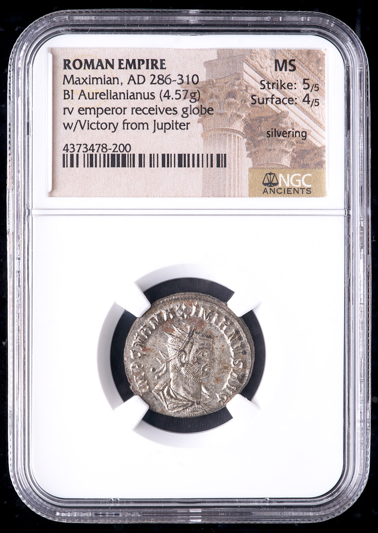 286-310 AD Roman Empire Maximian BI Aurelianianus (4.57g) (MS Strike: 5/5, Surface: 4/5) at PristineAuction.com 286-310 AD Roman Empire Maximian BI Aurelianianus (4.57g) (MS Strike: 5/5, Surface: 4/5) at PristineAuction.com