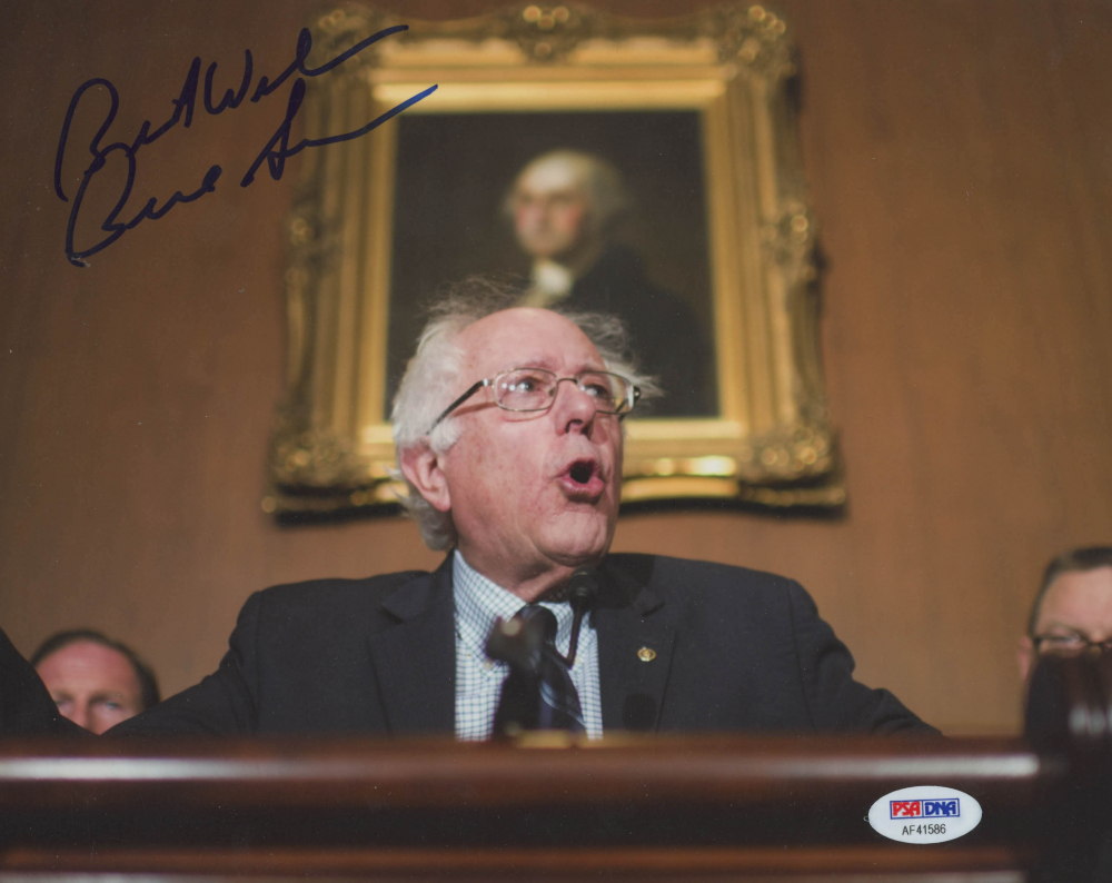 Bernie Sanders Signed 8x10 Photo with Inscription with Inscription (PSA