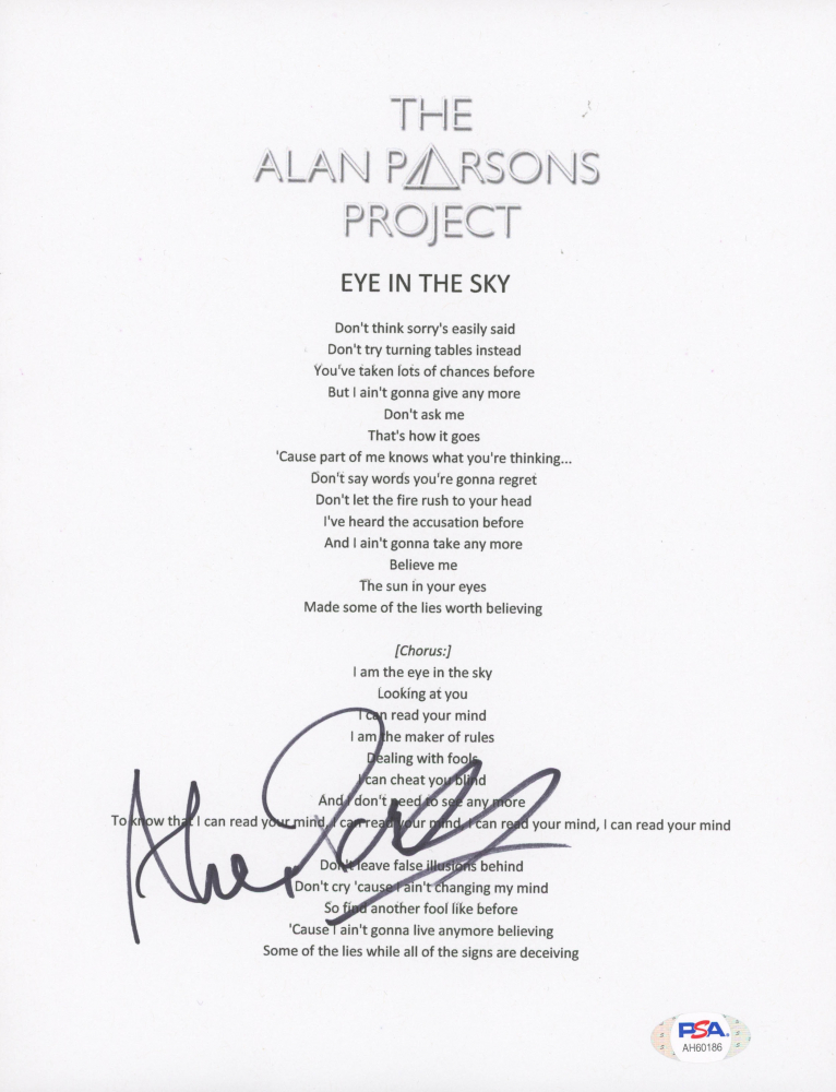 Alan Parsons Signed Alan Parsons Signed