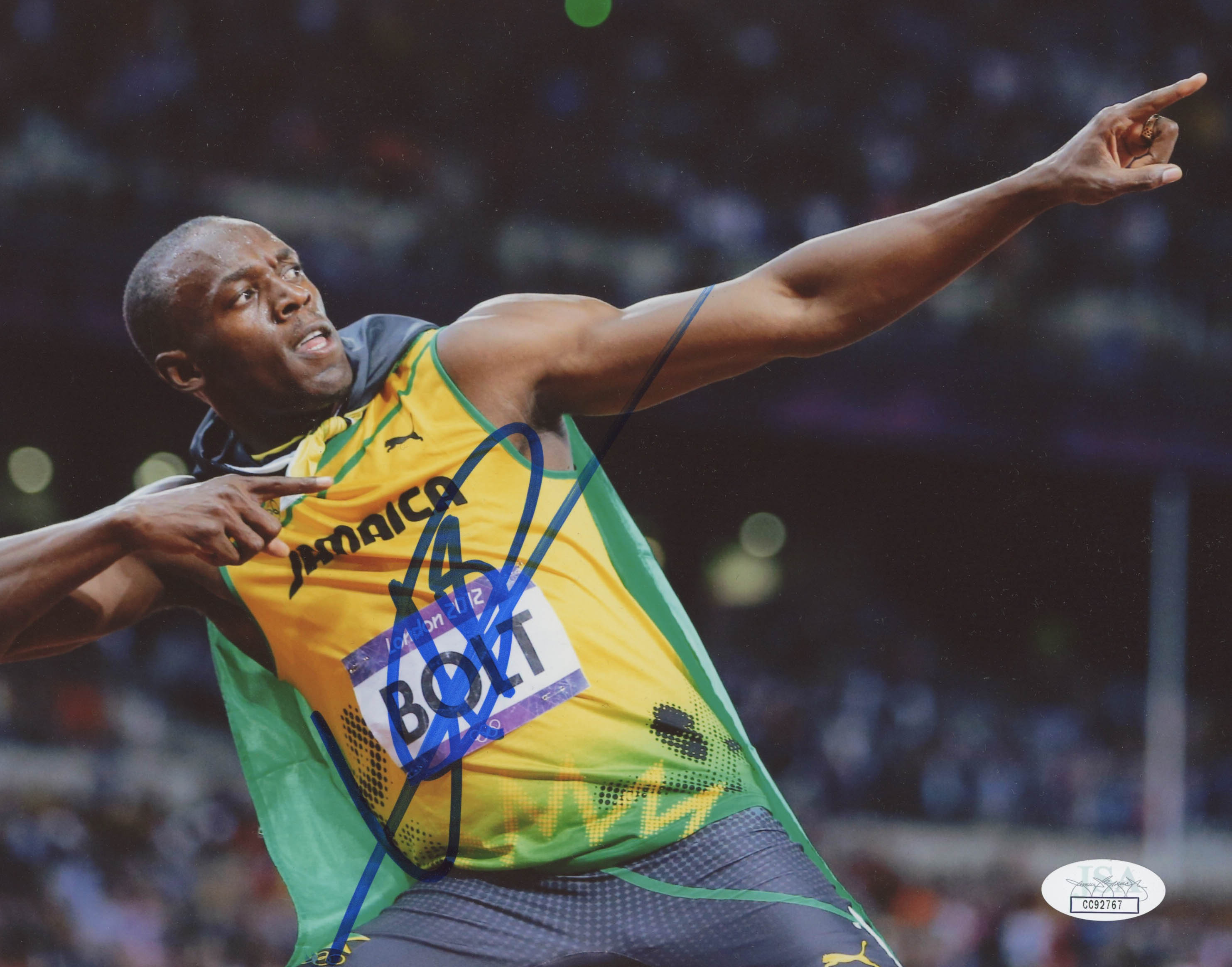 Usain Bolt Signed Team Jamaica 8x10 Photo (JSA COA) at PristineAuction.com Usain Bolt Signed Team Jamaica 8x10 Photo (JSA COA) at PristineAuction.com