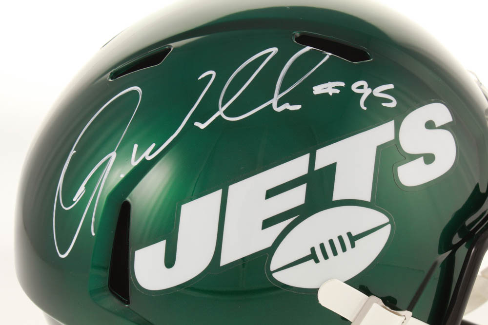 QUINNEN WILLIAMS Signed/Autographed 2019 Jets Authentic Speed Mini Helmet JSA COA
