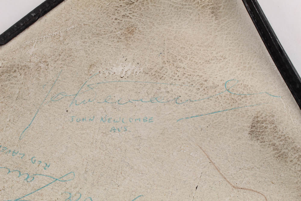 Alan King Tennis Classic Racquet Cover Signed by (17) with Ken Rosewall