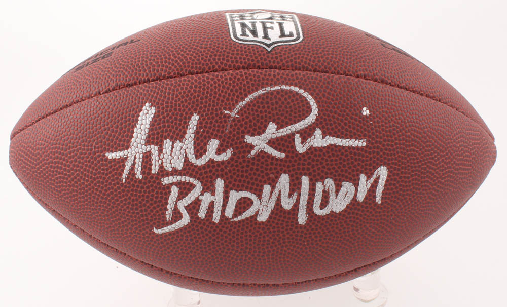 Andre Rison Signed NFL Football Inscribed "Bad Moon" (Schwartz) at PristineAuction.com Andre Rison Signed NFL Football Inscribed "Bad Moon" (Schwartz) at PristineAuction.com