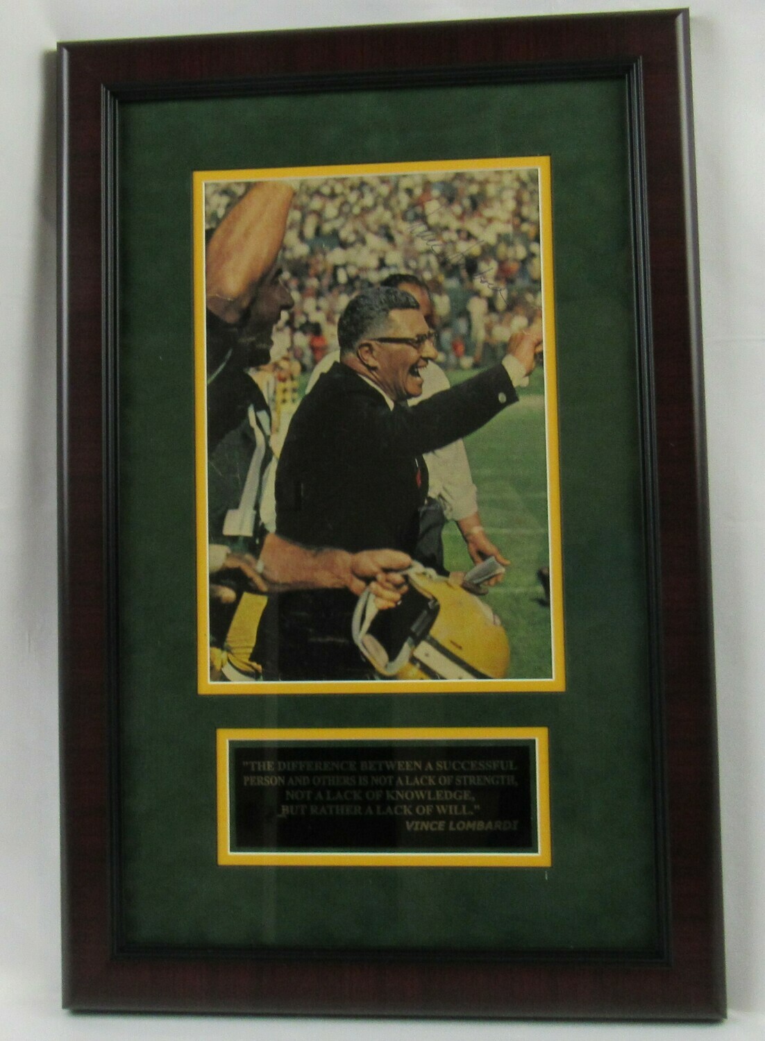 Vince Lombardi Signed Packers 13x20 Custom Framed Magazine Page Display (JSA LOA) at PristineAuction.com Vince Lombardi Signed Packers 13x20 Custom Framed Magazine Page Display (JSA LOA) at PristineAuction.com