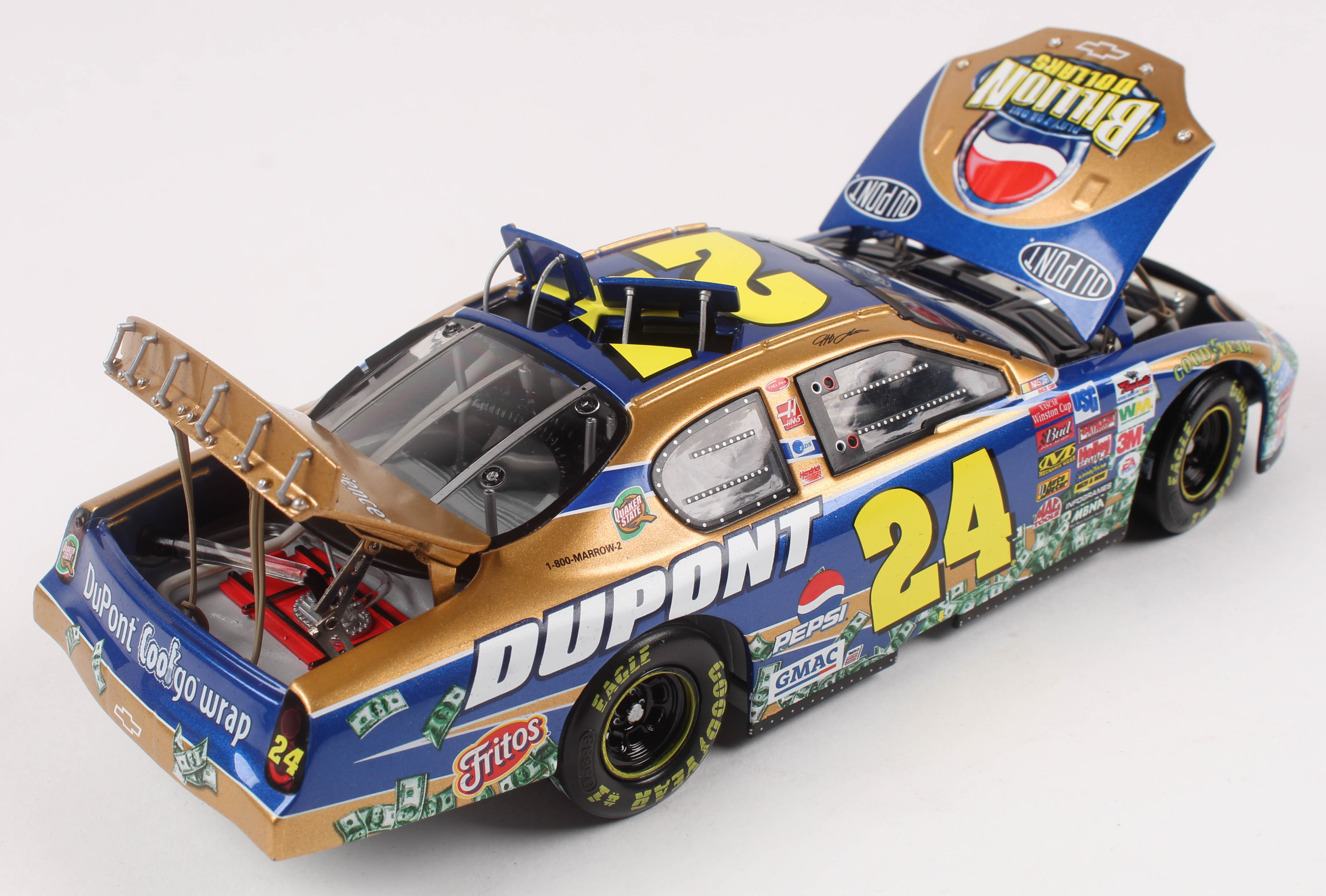 Jeff Gordon LE #24 DuPont / Pepsi Billion Dollar / 2003 Monte Carlo Elite 1:24 Die-Cast Car at PristineAuction.com Jeff Gordon LE #24 DuPont / Pepsi Billion Dollar / 2003 Monte Carlo Elite 1:24 Die-Cast Car at PristineAuction.com