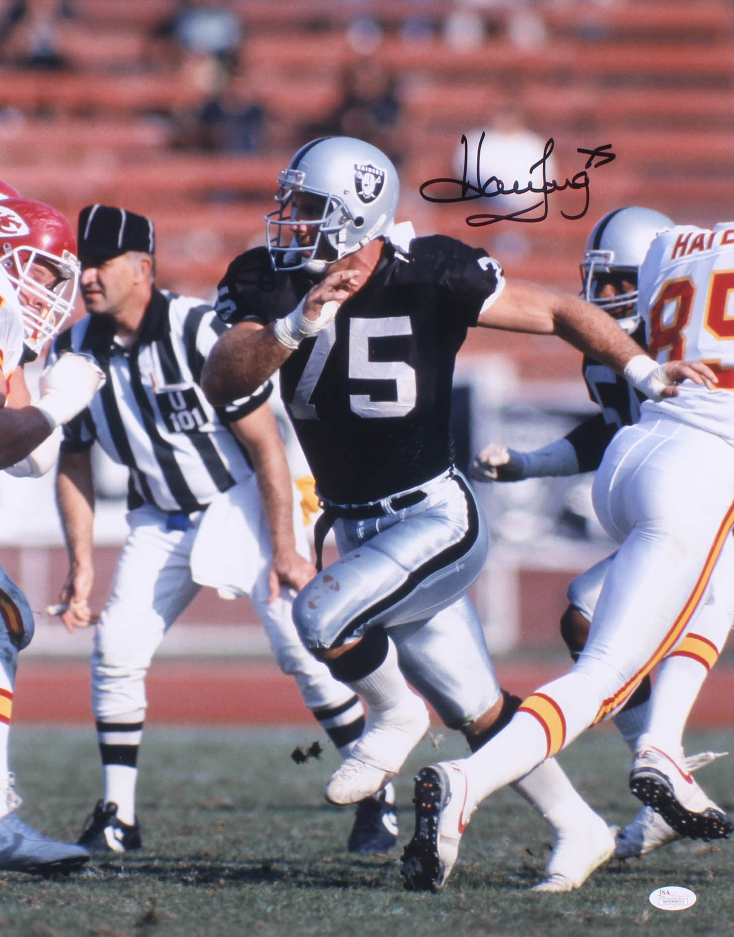 Howie Long Signed Raiders 16x20 Photo (JSA COA) at PristineAuction.com Howie Long Signed Raiders 16x20 Photo (JSA COA) at PristineAuction.com