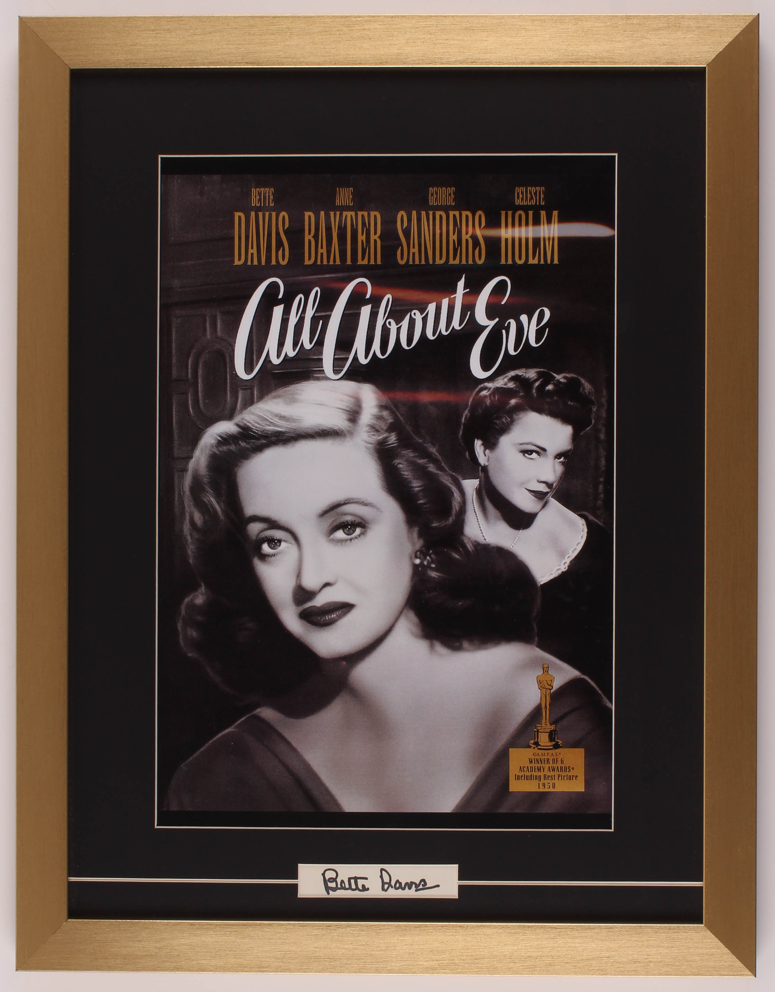 Bette Davis Signed "All About Eve" 17x22 Custom Framed Print Display (PSA) at PristineAuction.com Bette Davis Signed "All About Eve" 17x22 Custom Framed Print Display (PSA) at PristineAuction.com