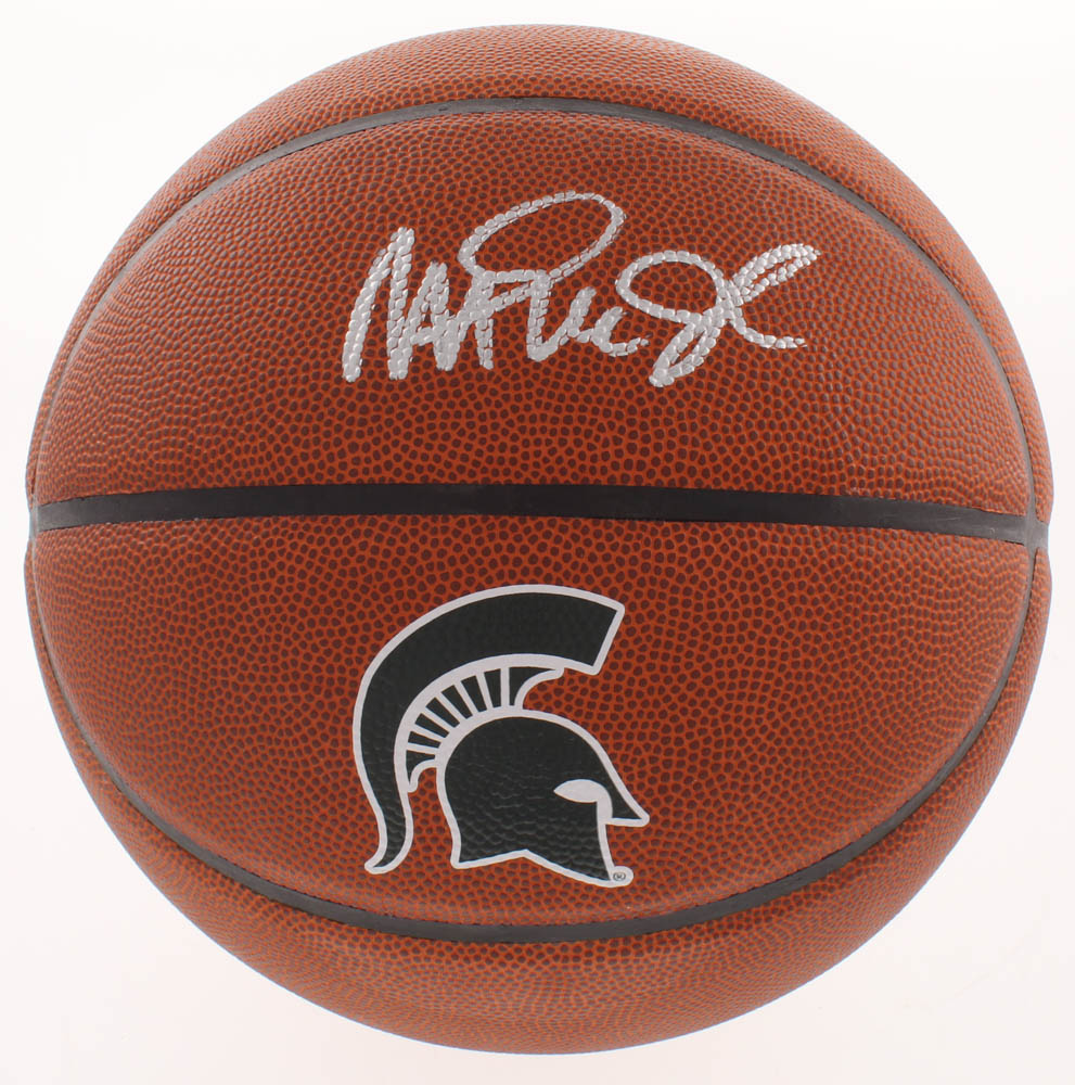 Magic Johnson Signed Michigan State Spartans Logo Basketball (Schwartz COA) at PristineAuction.com Magic Johnson Signed Michigan State Spartans Logo Basketball (Schwartz COA) at PristineAuction.com