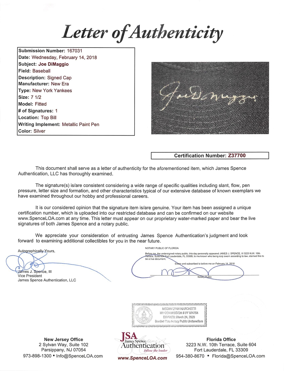 Joe DiMaggio Signed Yankees New Era Fitted Baseball Hat (JSA LOA) at PristineAuction.com Joe DiMaggio Signed Yankees New Era Fitted Baseball Hat (JSA LOA) at PristineAuction.com