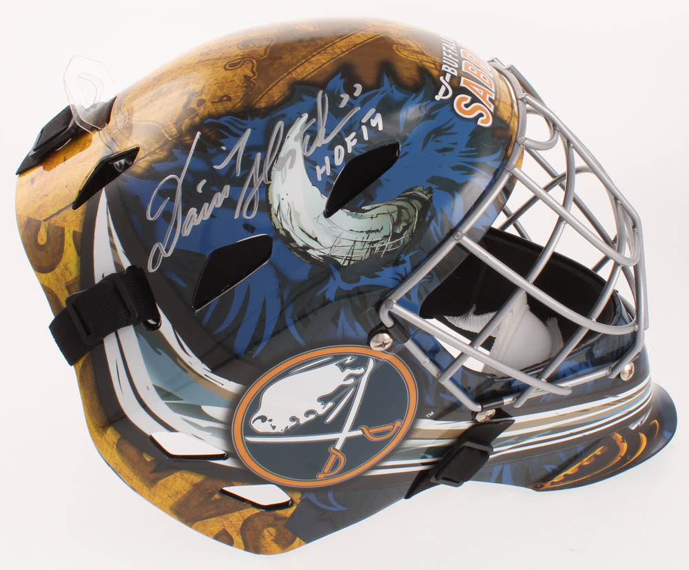 Dominik Hasek Signed Sabres Full Size Goalie Mask Inscribed "HOF 14" (Schwartz COA) at PristineAuction.com Dominik Hasek Signed Sabres Full Size Goalie Mask Inscribed "HOF 14" (Schwartz COA) at PristineAuction.com