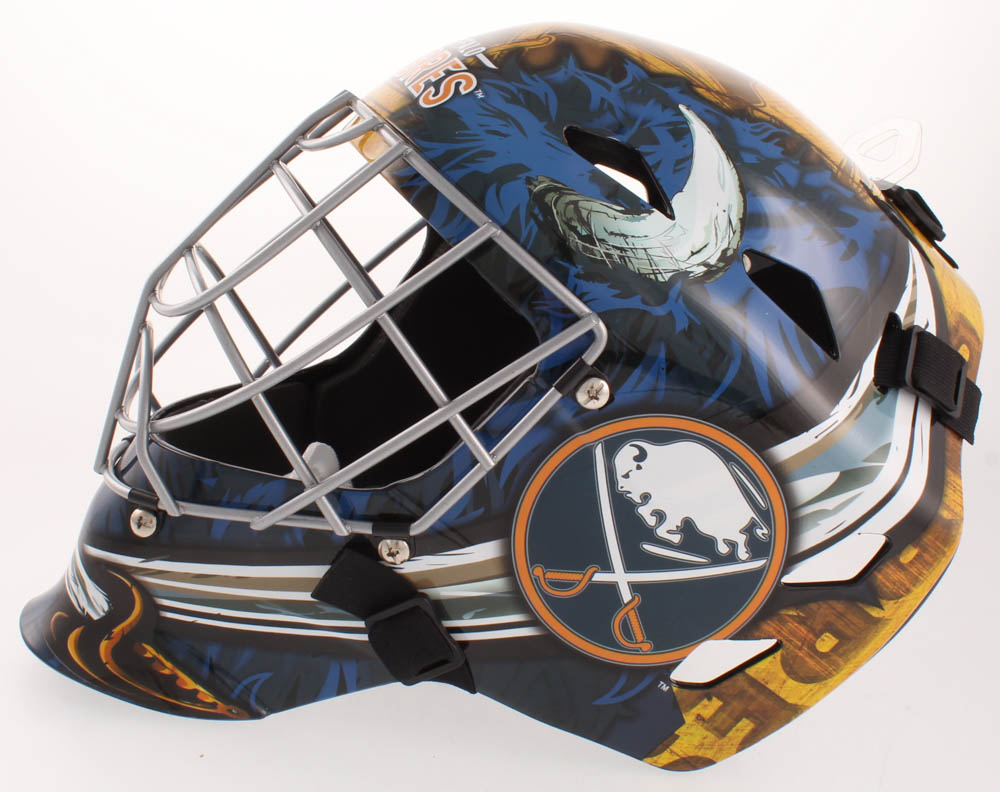 Dominik Hasek Signed Sabres Full Size Goalie Mask Inscribed "HOF 14" (Schwartz COA) at PristineAuction.com Dominik Hasek Signed Sabres Full Size Goalie Mask Inscribed "HOF 14" (Schwartz COA) at PristineAuction.com