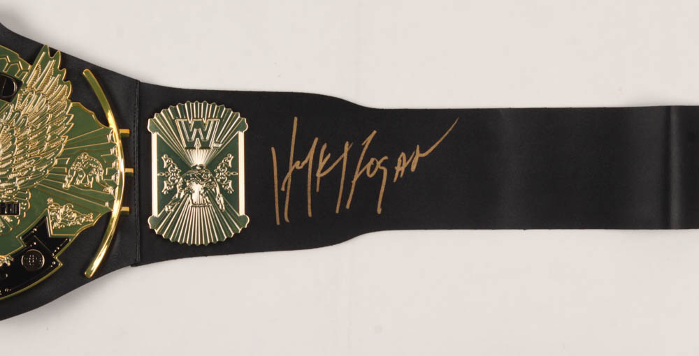 Hulk Hogan Signed WWE World Heavyweight Wrestling Championship Belt (Schwartz COA) at PristineAuction.com Hulk Hogan Signed WWE World Heavyweight Wrestling Championship Belt (Schwartz COA) at PristineAuction.com
