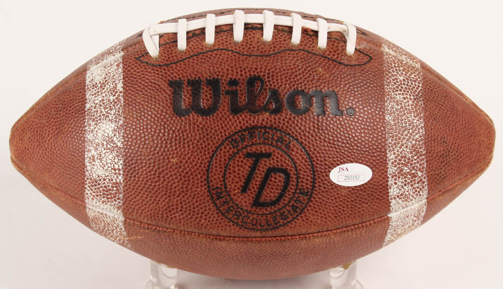 Walter Payton Signed Official Intercollegiate TD Football with Display Case (JSA LOA) at PristineAuction.com Walter Payton Signed Official Intercollegiate TD Football with Display Case (JSA LOA) at PristineAuction.com