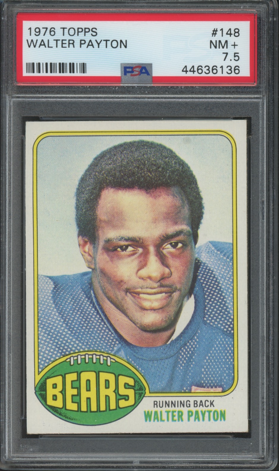 Walter Payton 1976 Topps #148 RC (PSA 7.5) at PristineAuction.com Walter Payton 1976 Topps #148 RC (PSA 7.5) at PristineAuction.com