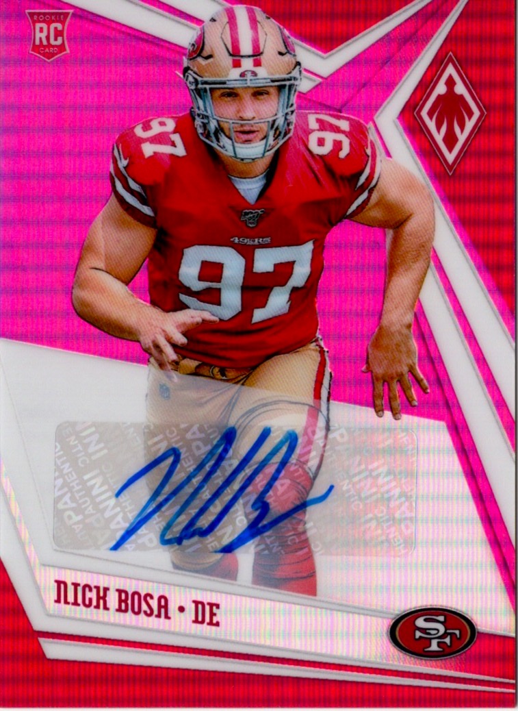 2019 Panini Phoenix Rookie Autographs Pink #108 Nick Bosa/25 at PristineAuction.com 2019 Panini Phoenix Rookie Autographs Pink #108 Nick Bosa/25 at PristineAuction.com
