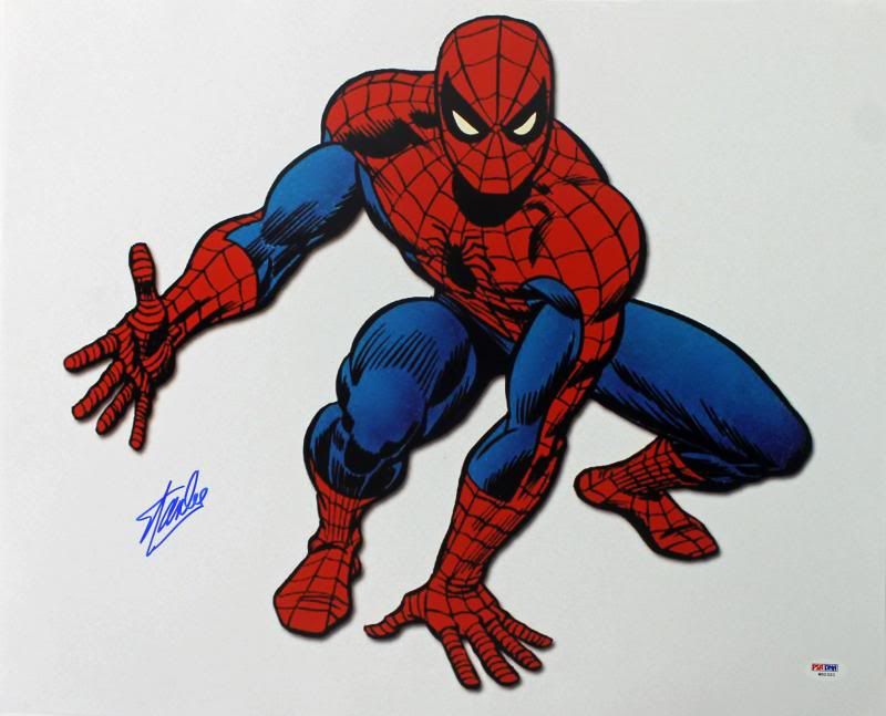 Stan Lee Signed "Spider-Man" 16x20 Photo (PSA COA) at PristineAuction.com Stan Lee Signed "Spider-Man" 16x20 Photo (PSA COA) at PristineAuction.com