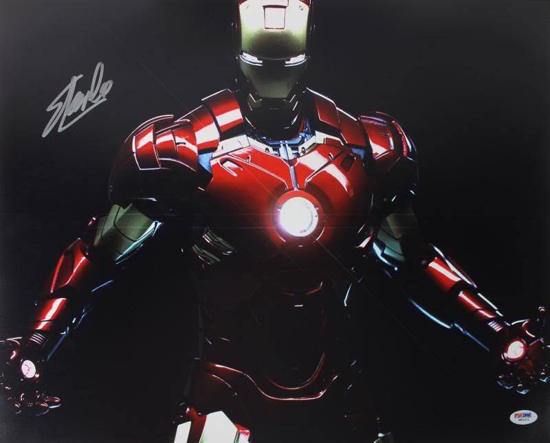 Stan Lee Signed "Iron Man" 16x20 Photo (PSA COA) at PristineAuction.com Stan Lee Signed "Iron Man" 16x20 Photo (PSA COA) at PristineAuction.com