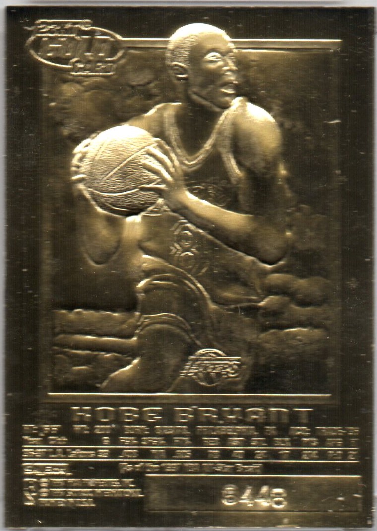 Kobe Bryant 1996 Fleer EX-2000 23KT Gold Card / Purple at PristineAuction.com Kobe Bryant 1996 Fleer EX-2000 23KT Gold Card / Purple at PristineAuction.com