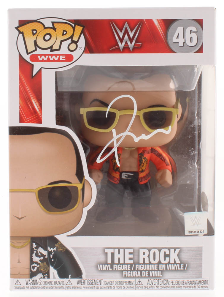 The Rock Signed WWE #46 Funko Pop! Vinyl Figure (JSA Hologram) at PristineAuction.com The Rock Signed WWE #46 Funko Pop! Vinyl Figure (JSA Hologram) at PristineAuction.com