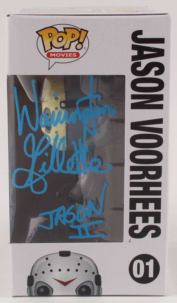 Kane Hodder & Warrington Gillette Signed "Friday the 13th" #01 Jason Voorhees Funko Pop! Vinyl Figure Inscribed "Jason 7, 8, 9, X" & "Jason II" (Legends COA) at PristineAuction.com Kane Hodder & Warrington Gillette Signed "Friday the 13th" #01 Jason Voorhees Funko Pop! Vinyl Figure Inscribed "Jason 7, 8, 9, X" & "Jason II" (Legends COA) at PristineAuction.com