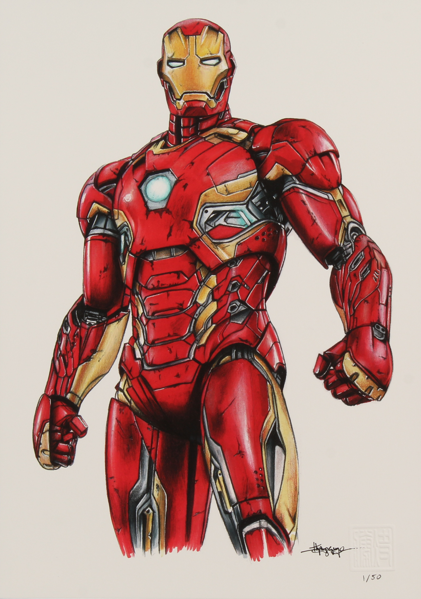 Thang Nguyen Signed LE Iron Man 8.25x11.75 Giclee on Fine Art Paper (Pristine Authentic COA) at PristineAuction.com Thang Nguyen Signed LE Iron Man 8.25x11.75 Giclee on Fine Art Paper (Pristine Authentic COA) at PristineAuction.com