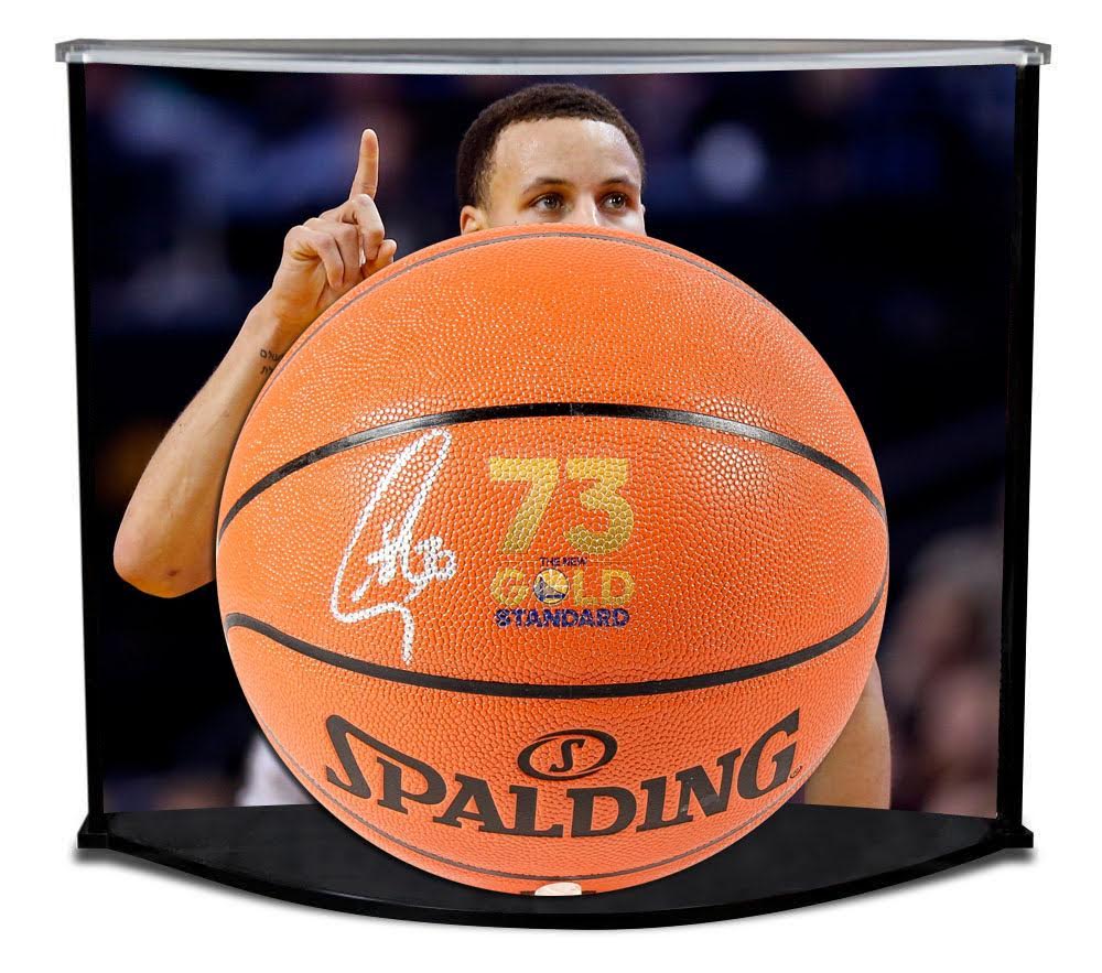 Stephen Curry Signed Warriors Record Logo Basketball with Curve Display (Fanatics Hologram) at PristineAuction.com Stephen Curry Signed Warriors Record Logo Basketball with Curve Display (Fanatics Hologram) at PristineAuction.com