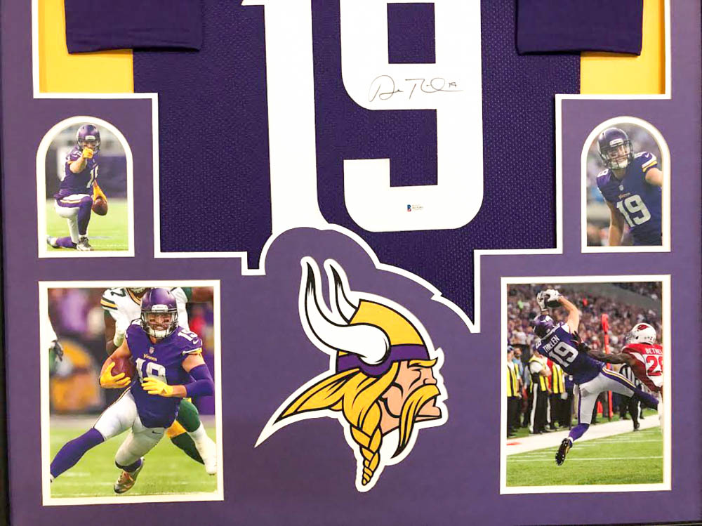 Adam Thielen Signed 35x43 Custom Framed Jersey (Beckett COA) at PristineAuction.com Adam Thielen Signed 35x43 Custom Framed Jersey (Beckett COA) at PristineAuction.com