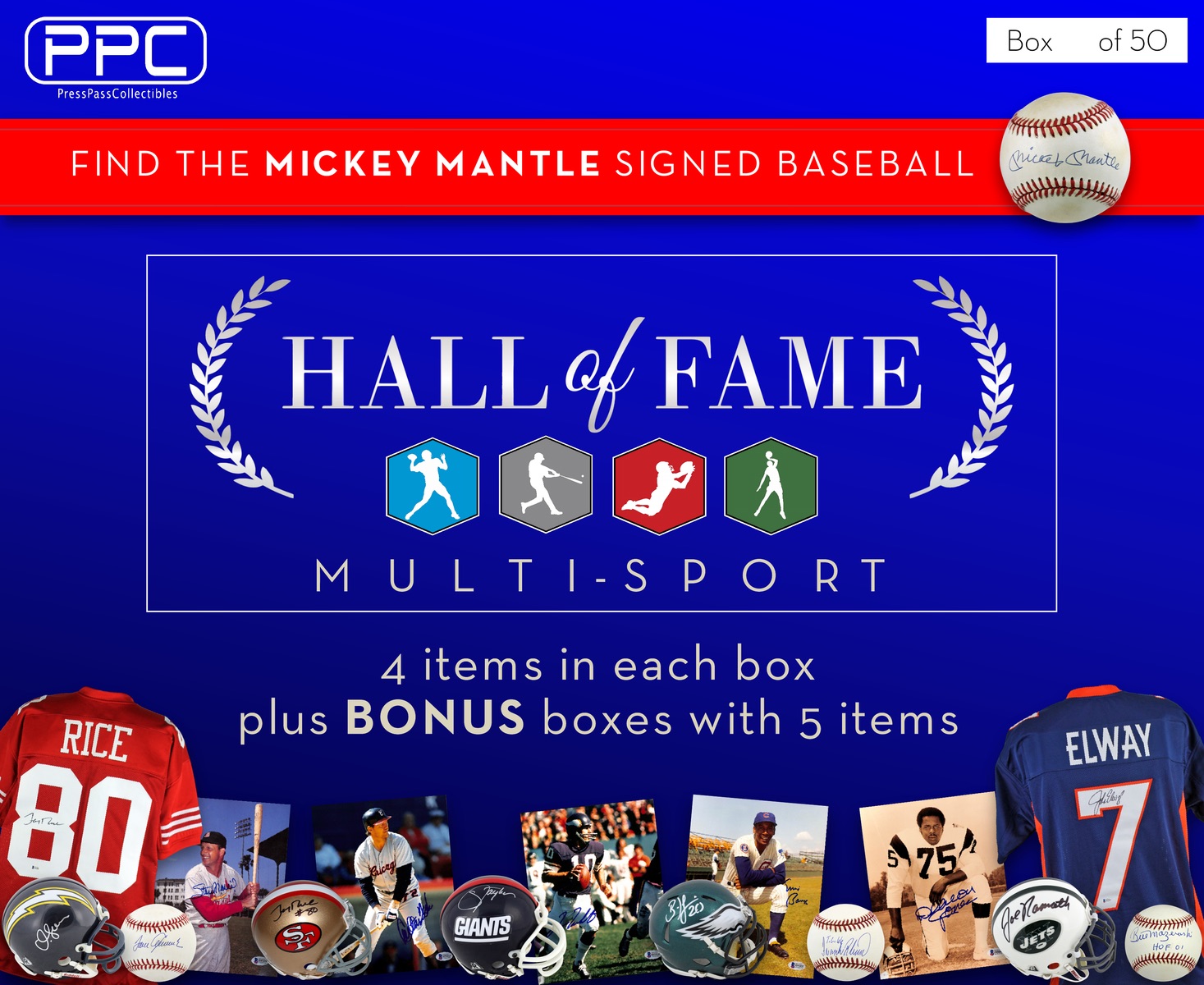 PPC 2020 Multi-Sport Hall of Fame Mystery Box - Series 1 (Limited to 50) at PristineAuction.com PPC 2020 Multi-Sport Hall of Fame Mystery Box - Series 1 (Limited to 50) at PristineAuction.com