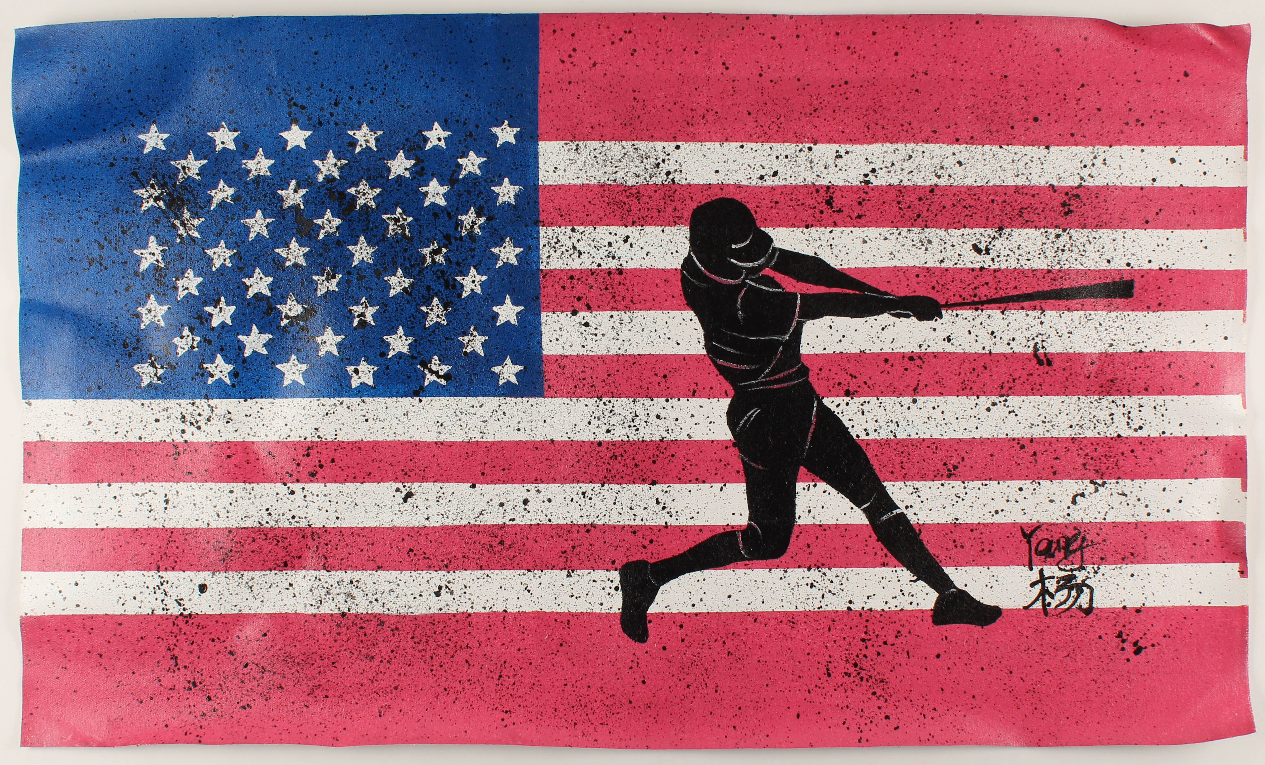 Rodney Weng - "America's Pastime" 22x37 Original Oil Panting on Linen (PA LOA) at PristineAuction.com Rodney Weng - "America's Pastime" 22x37 Original Oil Panting on Linen (PA LOA) at PristineAuction.com