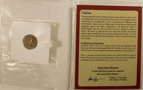 Valens Roman Bronze Coin AD 364-378 at PristineAuction.com Valens Roman Bronze Coin AD 364-378 at PristineAuction.com
