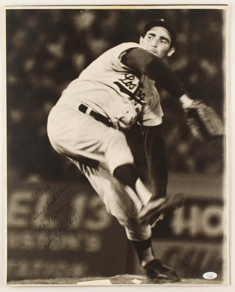 Sandy Koufax Signed Dodgers 16x20 Poster Print Inscribed "Good Luck & Very Best Wishes" (JSA COA) at PristineAuction.com Sandy Koufax Signed Dodgers 16x20 Poster Print Inscribed "Good Luck & Very Best Wishes" (JSA COA) at PristineAuction.com