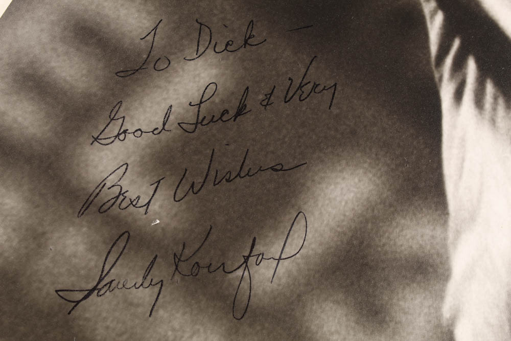 Sandy Koufax Signed Dodgers 16x20 Poster Print Inscribed "Good Luck & Very Best Wishes" (JSA COA) at PristineAuction.com Sandy Koufax Signed Dodgers 16x20 Poster Print Inscribed "Good Luck & Very Best Wishes" (JSA COA) at PristineAuction.com