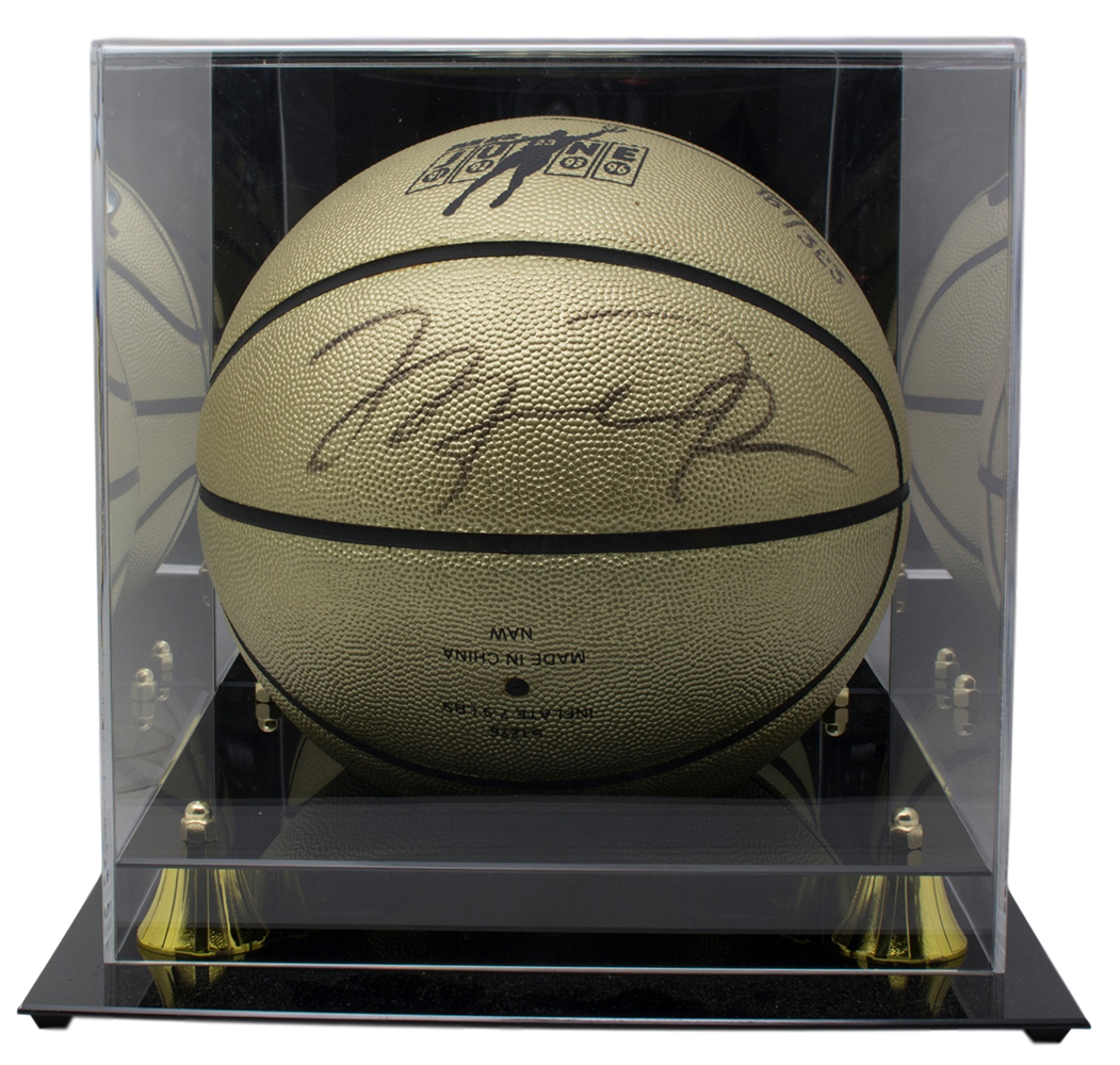 Michael Jordan Signed LE Mr. June Gold Basketball with High-Quality Display Case (UDA COA) at PristineAuction.com Michael Jordan Signed LE Mr. June Gold Basketball with High-Quality Display Case (UDA COA) at PristineAuction.com