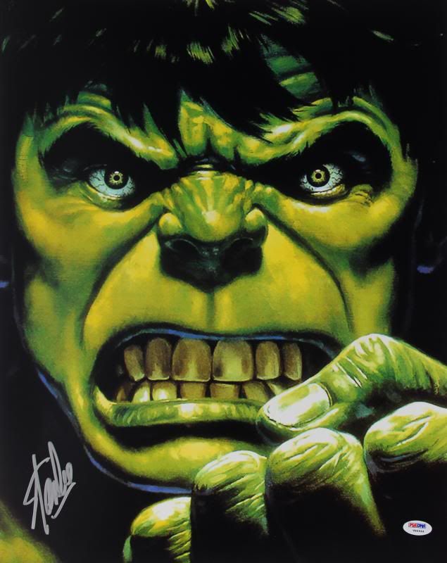 Stan Lee Signed "Hulk" 16x20 Photo (PSA) at PristineAuction.com Stan Lee Signed "Hulk" 16x20 Photo (PSA) at PristineAuction.com