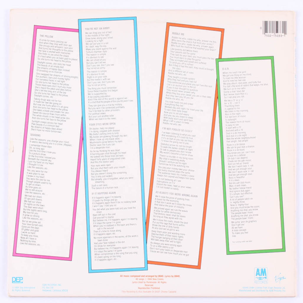 UB40 "Geffery Morgan" Vinyl Record Band-Signed by (6) with Ali Campbell, Astro, Jimmy Brown, Robin Campbell, Earl Falconer & Norman Hassan (JSA COA) at PristineAuction.com UB40 "Geffery Morgan" Vinyl Record Band-Signed by (6) with Ali Campbell, Astro, Jimmy Brown, Robin Campbell, Earl Falconer & Norman Hassan (JSA COA) at PristineAuction.com