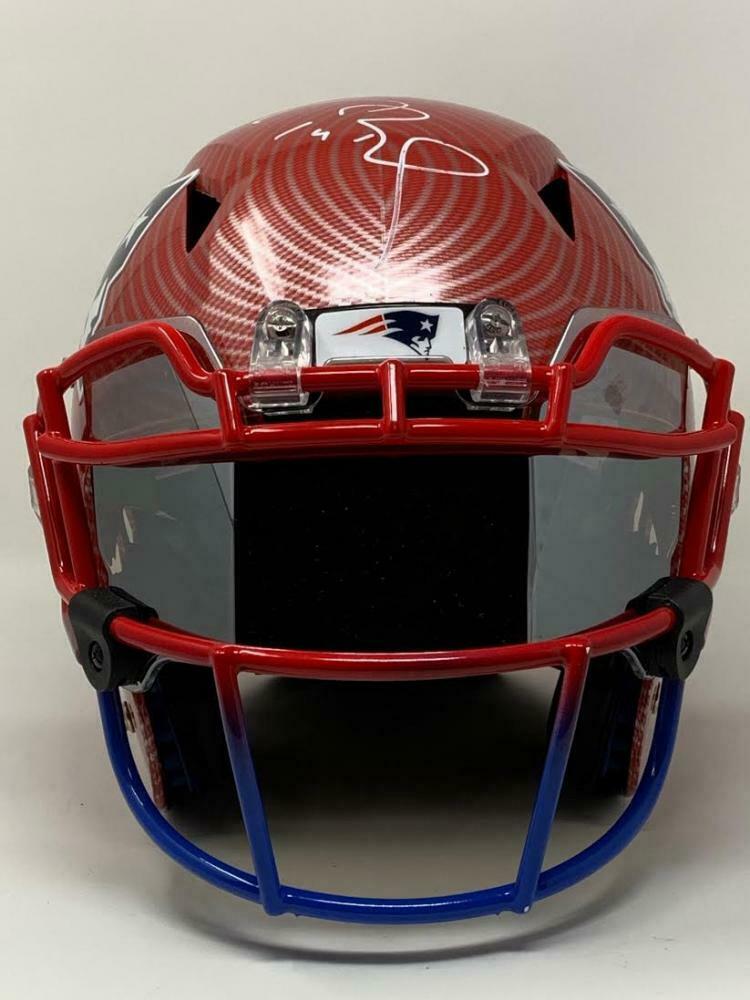 Tom Brady Signed Patriots LE Custom Hydro Dipped Full-Size Authentic On-Field Speed Helmet (Tristar Hologram & Steiner Hologram) at PristineAuction.com Tom Brady Signed Patriots LE Custom Hydro Dipped Full-Size Authentic On-Field Speed Helmet (Tristar Hologram & Steiner Hologram) at PristineAuction.com