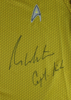 William Shatner Signed Prop Replica Uniform Shirt Inscribed "Capt. Kirk" (JSA COA) at PristineAuction.com