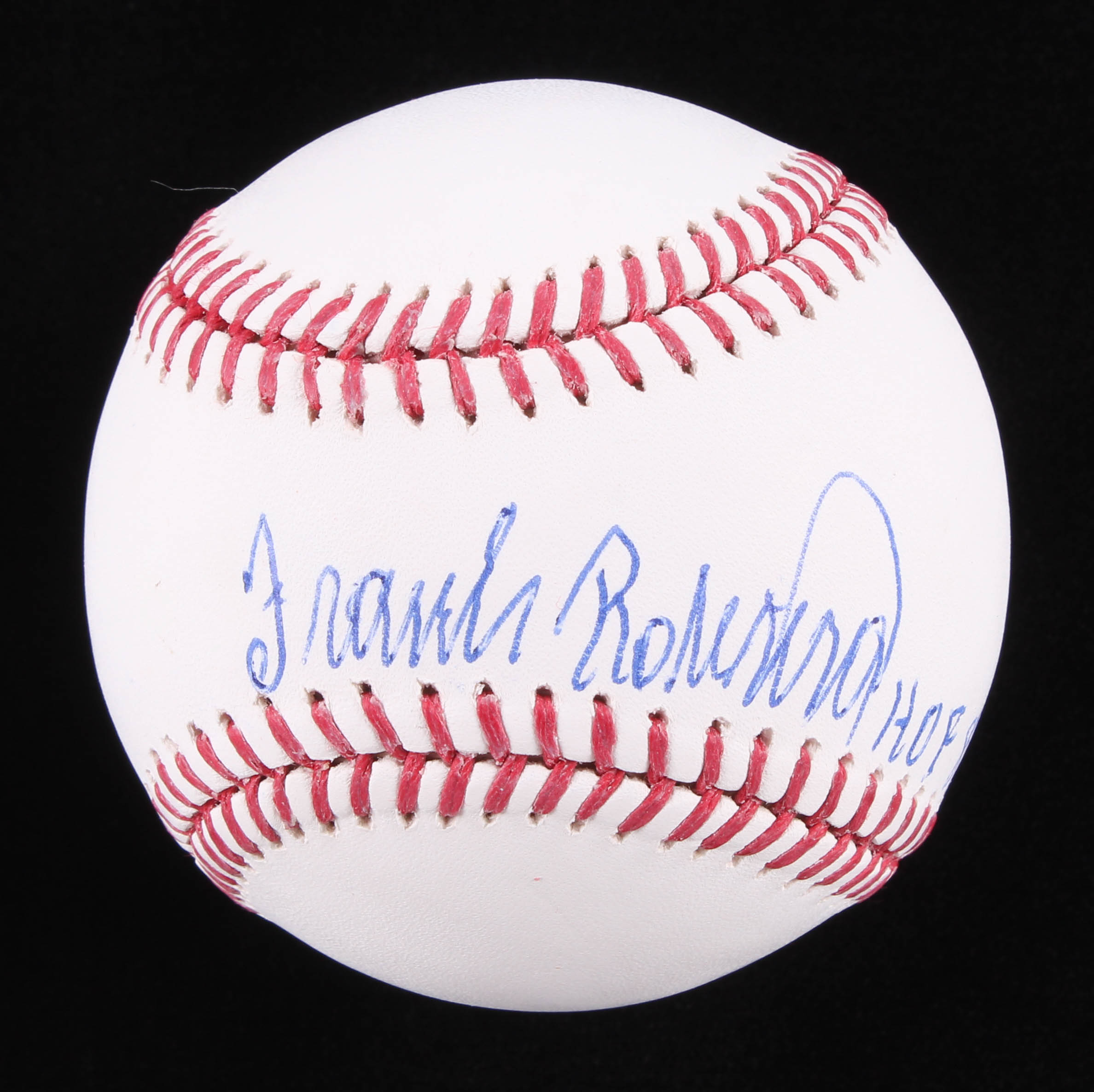 Frank Robinson Signed OML Baseball Inscribed "HOF 82" (JSA COA) at PristineAuction.com Frank Robinson Signed OML Baseball Inscribed "HOF 82" (JSA COA) at PristineAuction.com