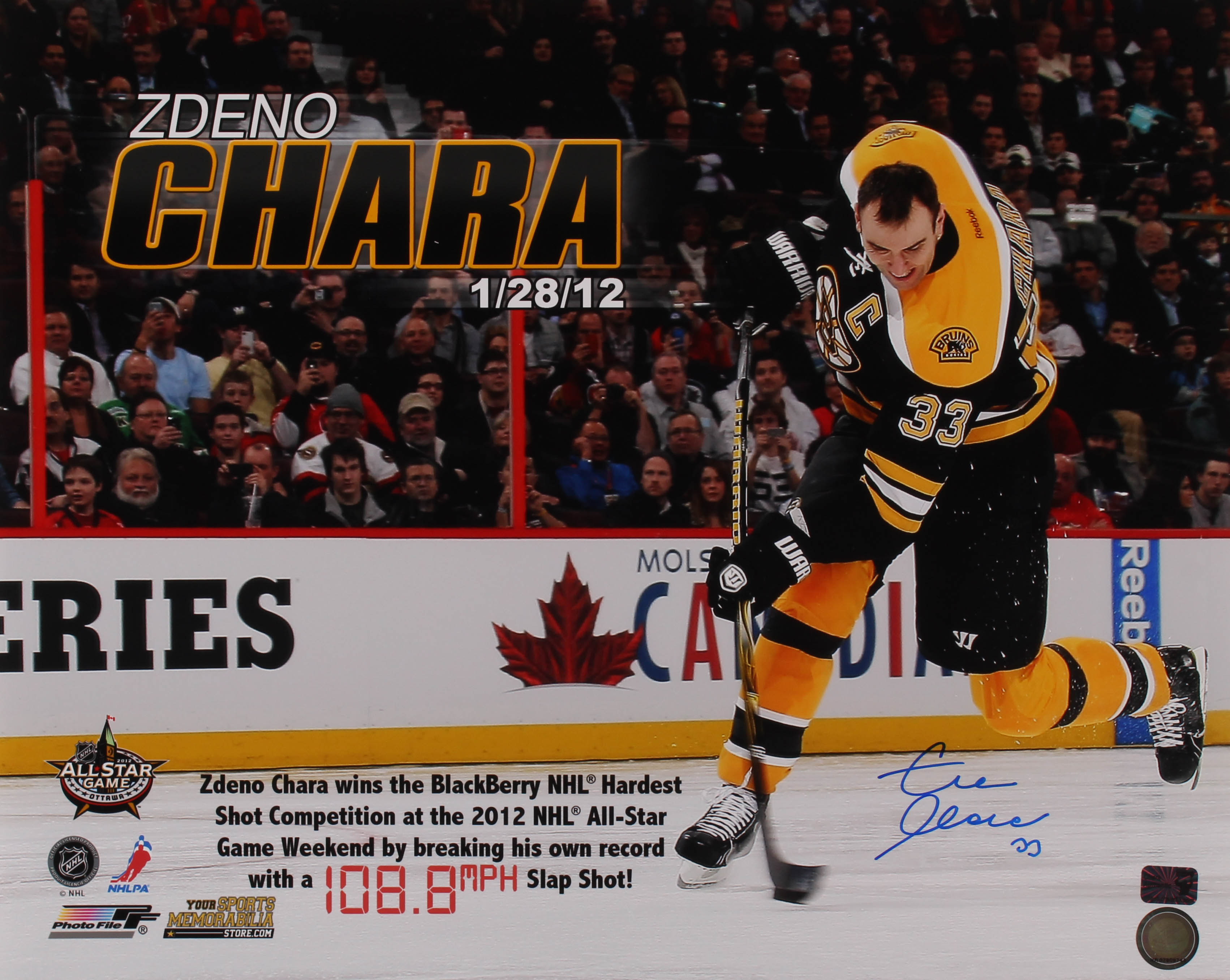Zdeno Chara Signed Bruins 16x20 Photo (Chara COA) at PristineAuction.com Zdeno Chara Signed Bruins 16x20 Photo (Chara COA) at PristineAuction.com