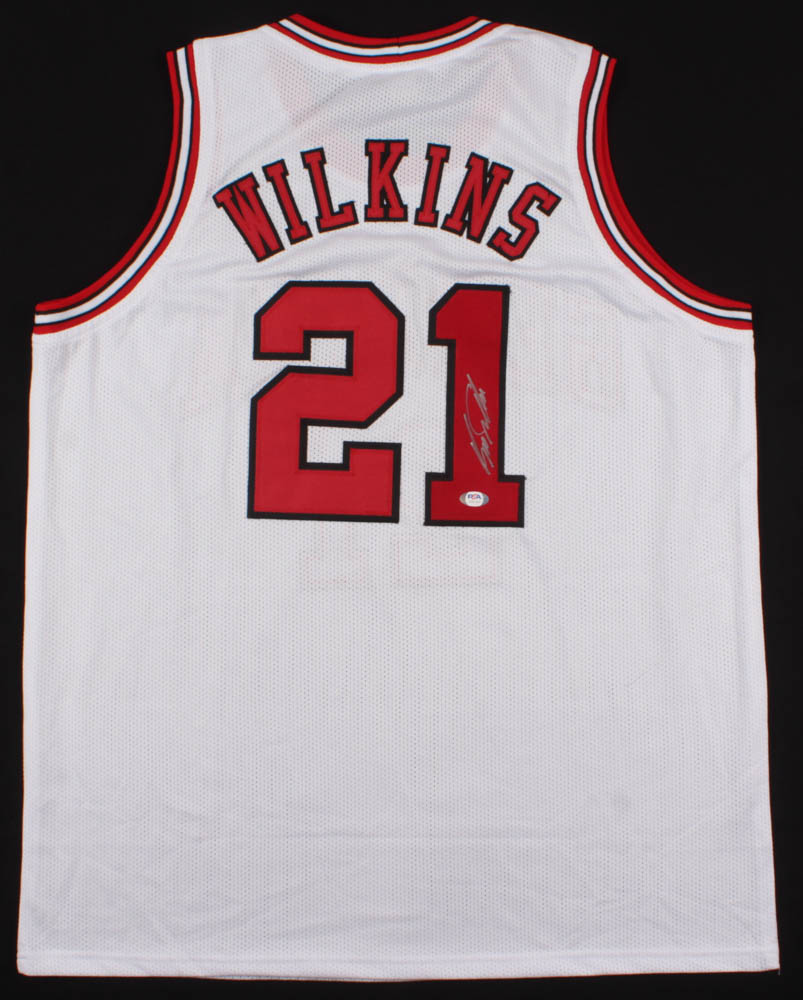Dominique Wilkins Signed Jersey (PSA COA) at PristineAuction.com Dominique Wilkins Signed Jersey (PSA COA) at PristineAuction.com